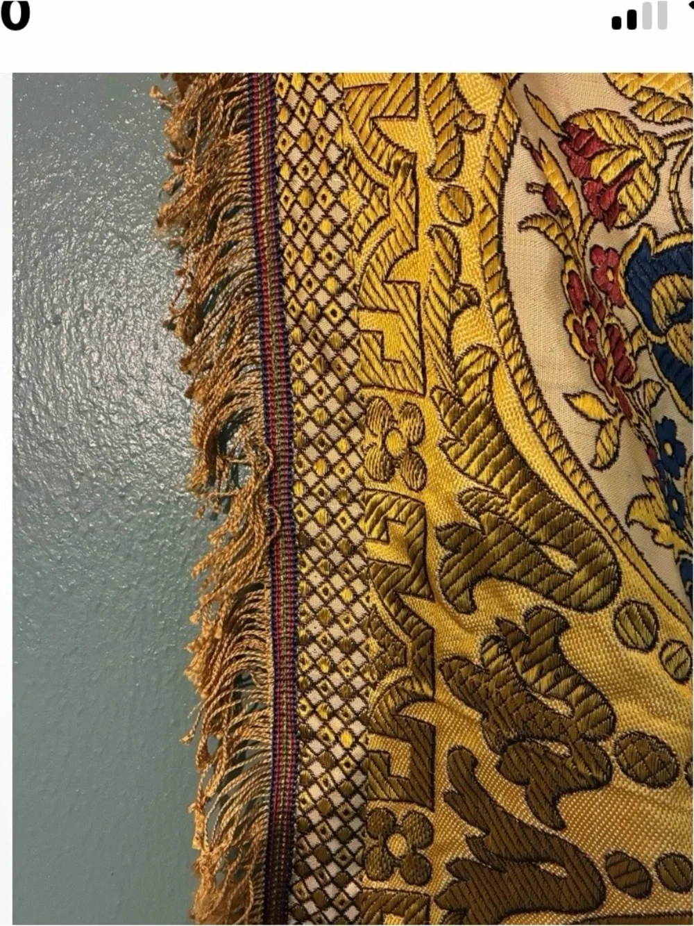 Vintage Bullfighting Tapestry Wall Hanging - Gold